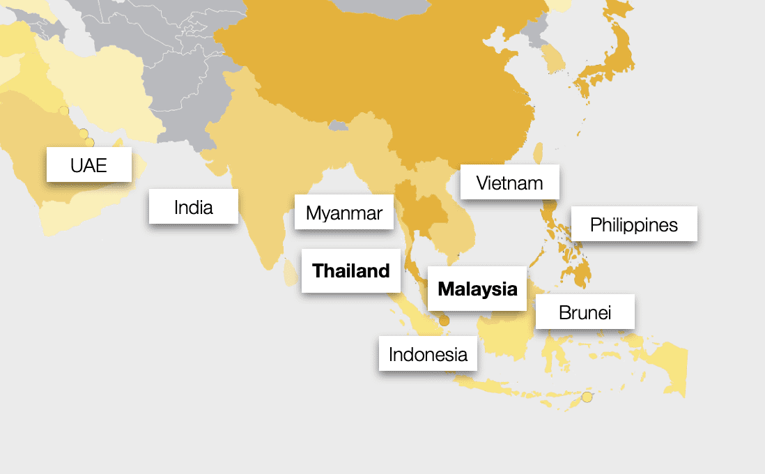 Thunder Cranes locations around the world