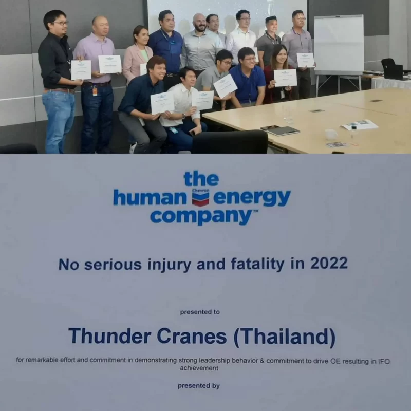 Thunder Cranes HSE Recognition from Chevron